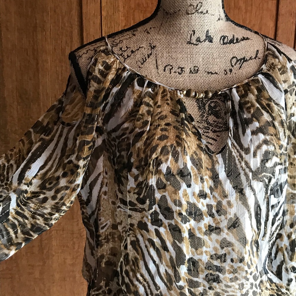 Animal print Cache blouse